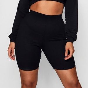 Plus daisy ribbed cycling shorts